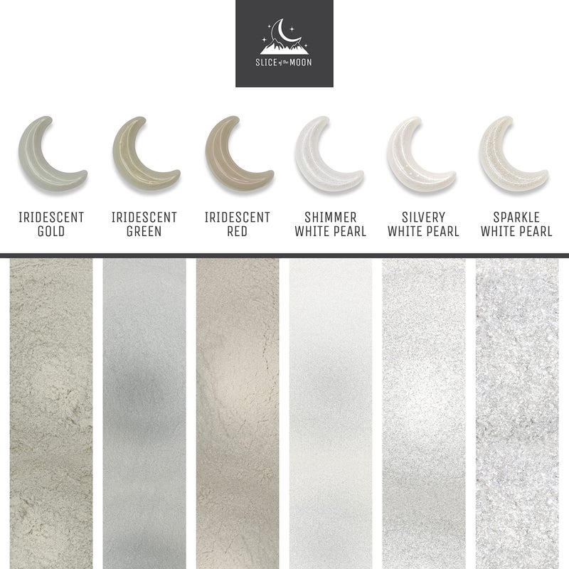 Slice of the Moon | Silvery White Pearl Natural Mineral Mica Powder, 0.42oz (12g) | for Personal or Professional Use - Cosmetics, Epoxy Resin Projects, Nail Polish, Soaps, Bath Bombs, and Art Projects - Image 2
